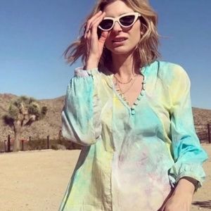 NATALIE MARTIN Fiore COTTON SILK Short Dress Rainbow XS